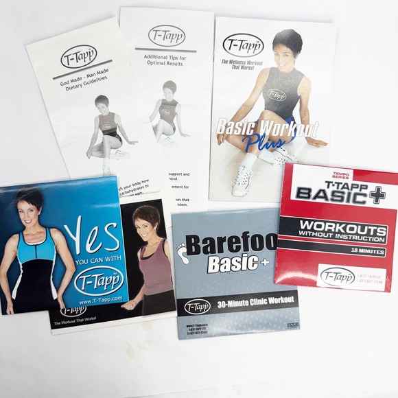 T-Tapp Other - T-Tapp Basic Workout Plus DVD Lot Barefoot Tempo Series Dietary Guidelines Set